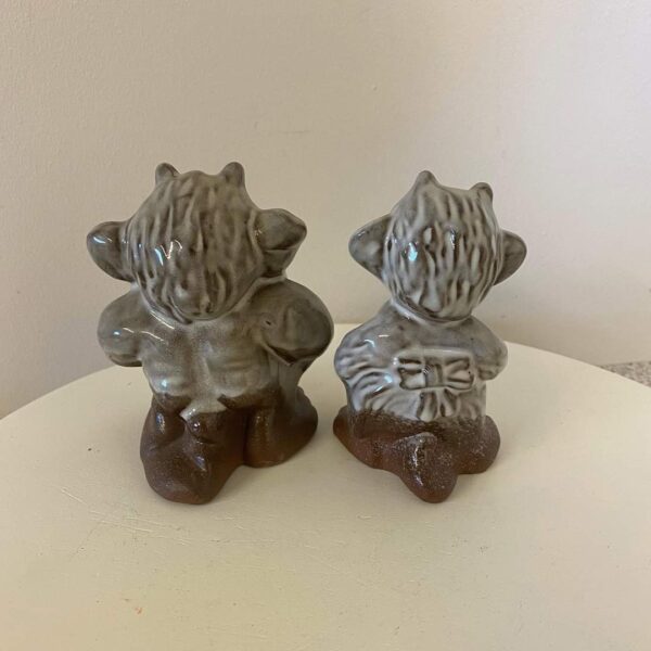 Krølle Bølle figurer, keramik trolde, mor og far h 11 cm 75kr. pr stk - Image 2