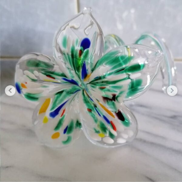 Meget smukke store glasblomster til borddekoration | vejl.pris kr. 45 stk eller kr. 75 samlet. #unikkelopper - Image 3