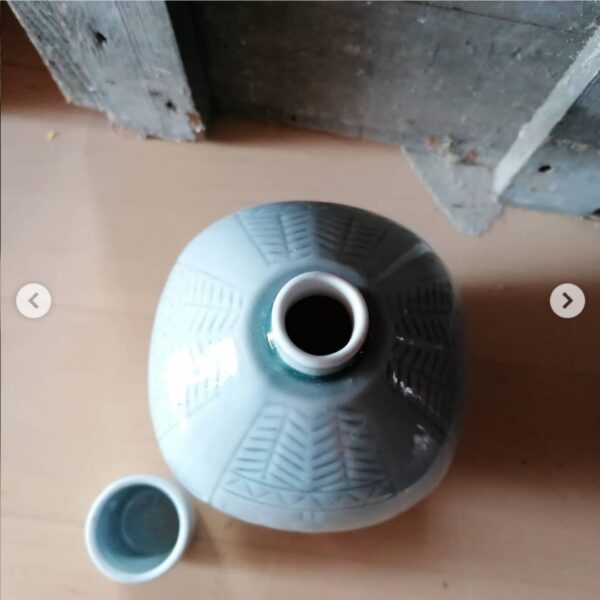 Smuk gammel lågkrukke I perfekt stand. Made in USSR | vejl.pris kr. 75 #unikkelopper - Image 3