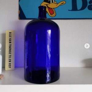 Meget smuk Apotekerflaske I Mundblæst glas. Måske holmegaard |vejl.pris kr. 225. #unikkelopper