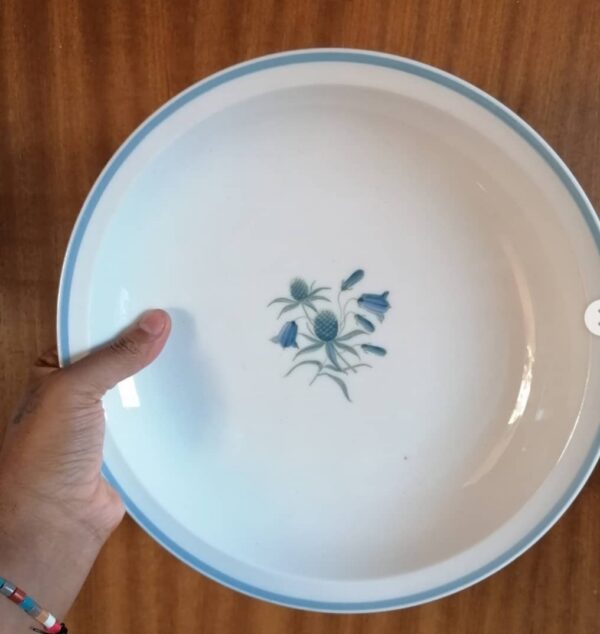 Lækre farver fra Royal Copenhagen, måske fra stellet Blå klokke, måske special lavet. Stort fad/tallerken og mindre ovalt fad. Uden skår og skrammer |vejl.pris kr. 145/125 eller kr. 250 samlet. #unikkelopper