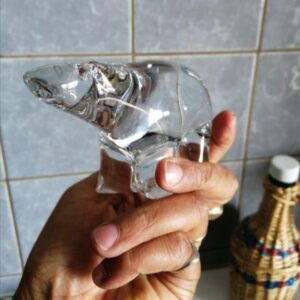 Flot massiv isbjørn i helt klar glas |vejl.pris kr. 75 #unikkelopper