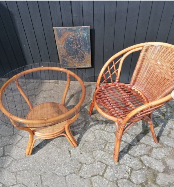  Så kan sommeren bare komme an. Det lækreste bambussæt. I meget fin stand. |vejl.pris kr. 425 samlet #unikkelopper - Image 2