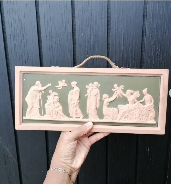 Terracotta-relief af Carl Budde-Lund I perfekt stand vejl.pris kr. 145 #unikkelopper