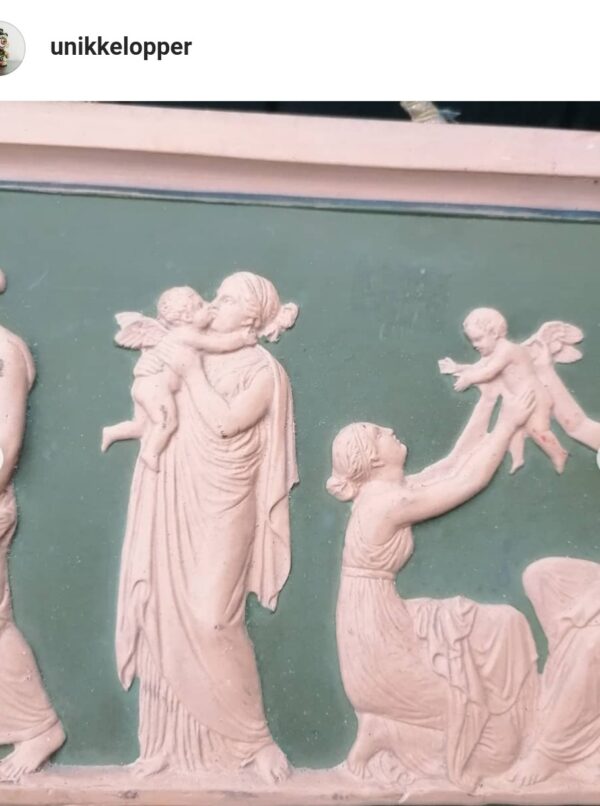 Terracotta-relief af Carl Budde-Lund I perfekt stand vejl.pris kr. 145 #unikkelopper - Image 2