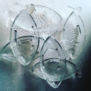 Klassiske fisketallerkener vejl.pris kr. 35/stk eller kr. 200 for alle seks #unikkelopper