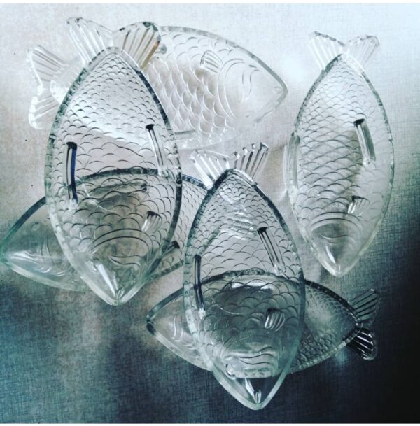 Klassiske fisketallerkener vejl.pris kr. 35/stk eller kr. 200 for alle seks #unikkelopper