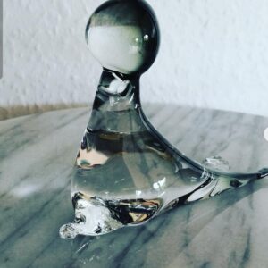 Søløve i røgfarvet glas |vejl.pris kr. 65 #unikkelopper